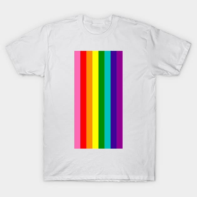 Retro Rainbow - Vertical T-Shirt by philliopublius